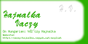 hajnalka vaczy business card